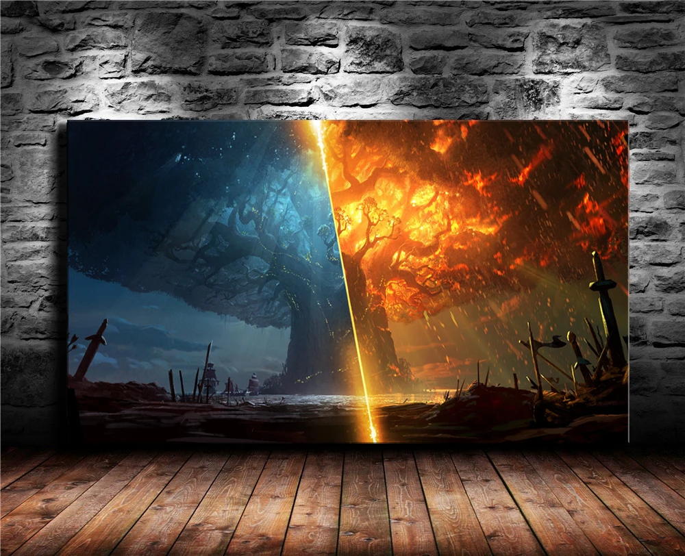 3 pçs hd dragão imagem warcraft jogos arte pinturas de parede