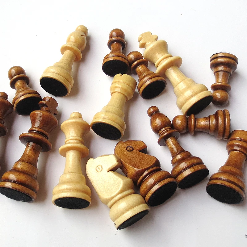 Conjunto de xadrez de madeira dobrável com armazenamento 20 × 20