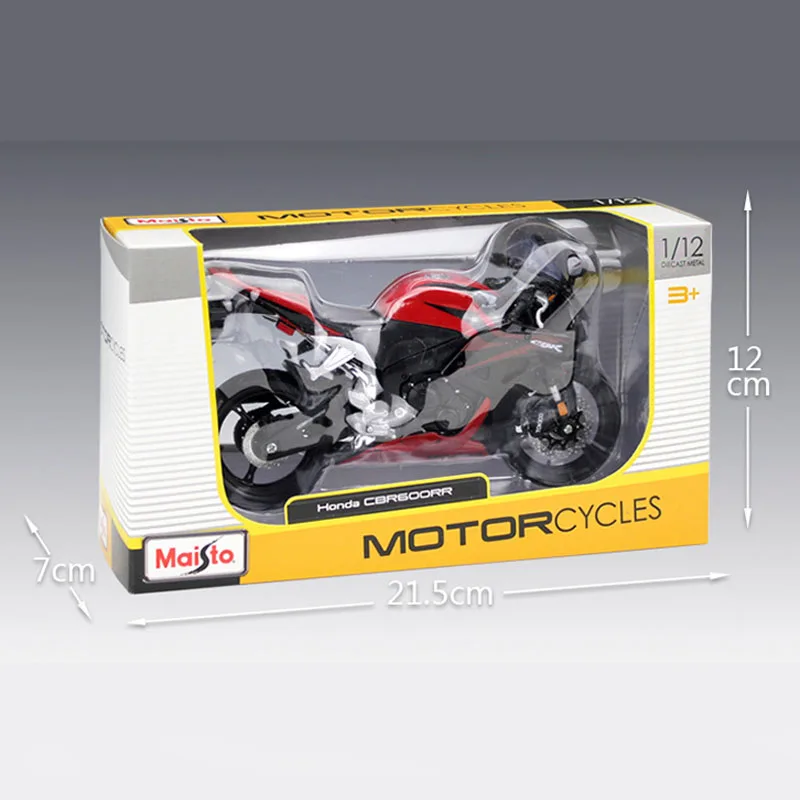 preto)1:12 BMW S1000rr Racing Motos Simulação Modelo de
