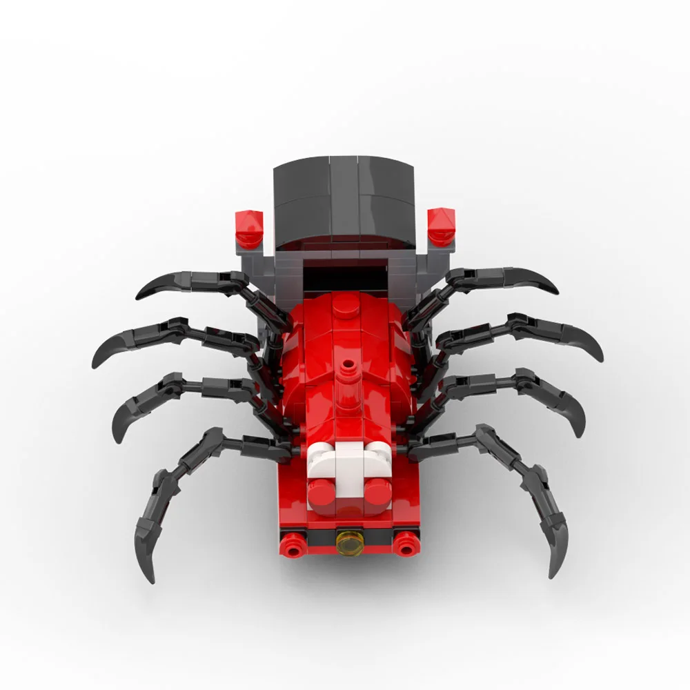 Moc horror jogo figura monstro aranha animal charles trem bloco de
