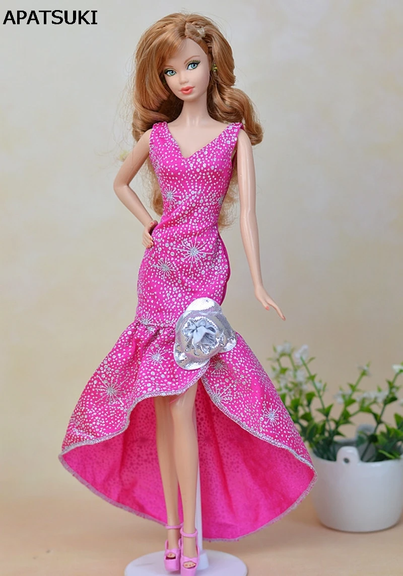 Vestido de noite clássico para bonecas Barbie, Vestidos de boneca