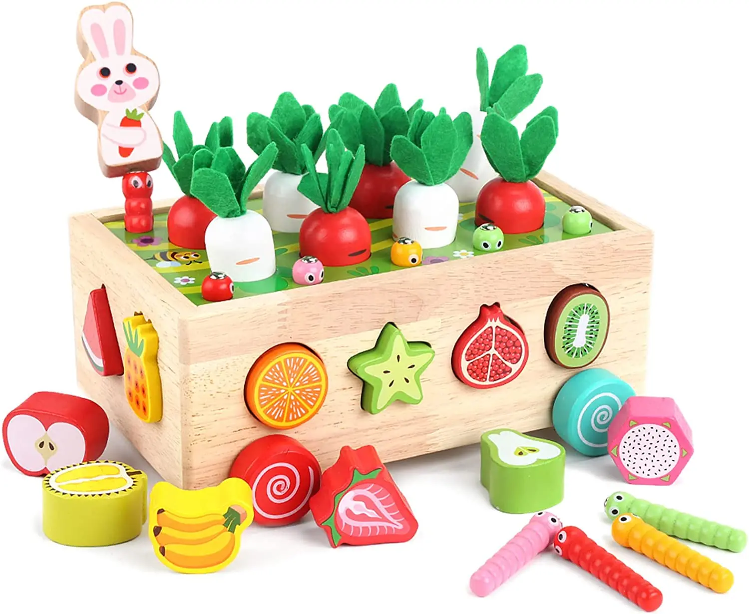 Quebra-cabeça de madeira para crianças, Brinquedos Montessori para Beb