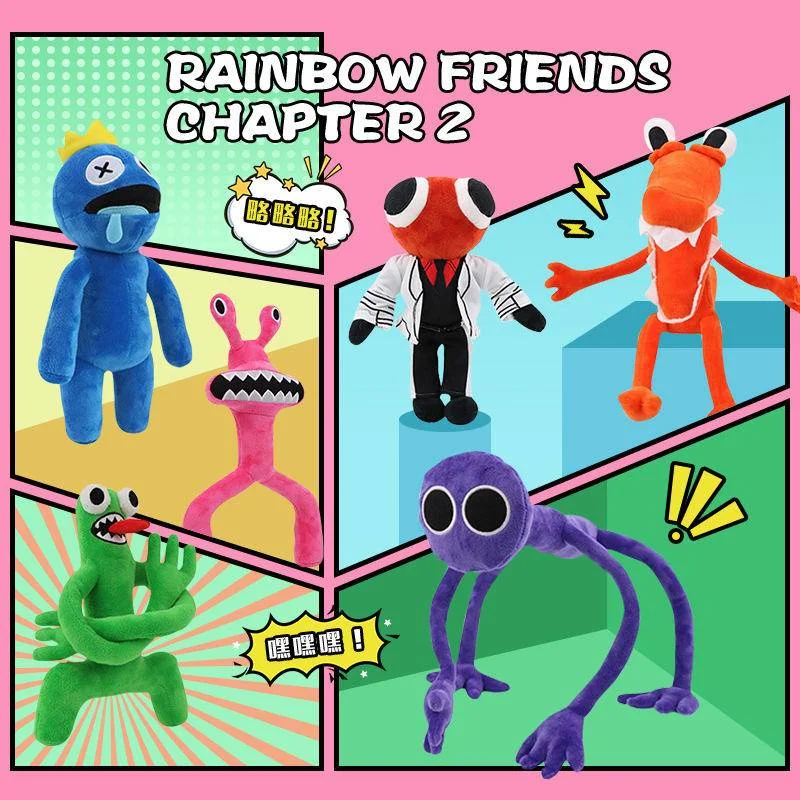 Boneca de pelúcia de amigos do arco-íris, brinquedos macios, jogo de  desenho animado, personagem monstro, brinquedos de pelúcia para crianças —
