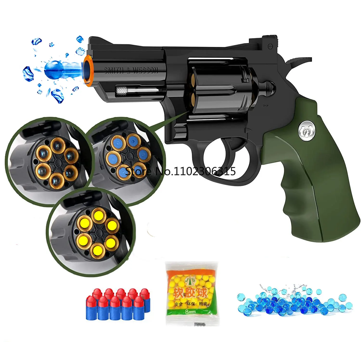 Arma do brinquedo com balas macias, pistola do blaster do