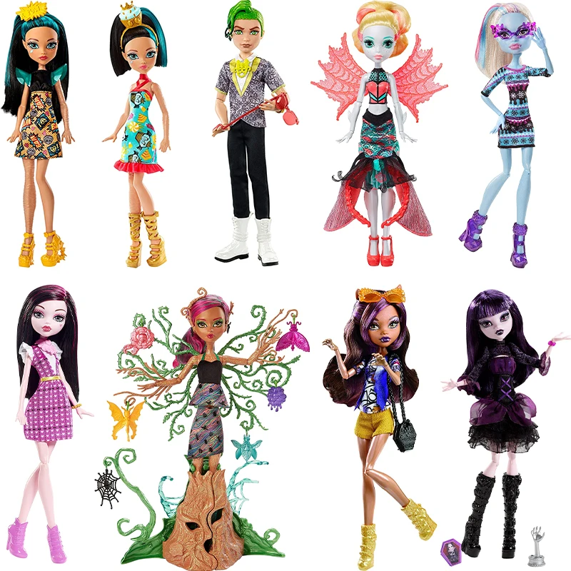 Em promoção! Original Monster High Boneca Coleção De Modelo De Brinquedos  Para Meninas Figura De Ação De Cleo De Nile, A Lagoona  Blue、draculaura、elissabat、viperine