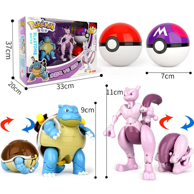 1pcs Brinquedos Pokemon de transformação Figuras De Pokemon Caixa De Anime  Figura Pikachu Bolso Monstro Brinquedo - Escorrega o Preço