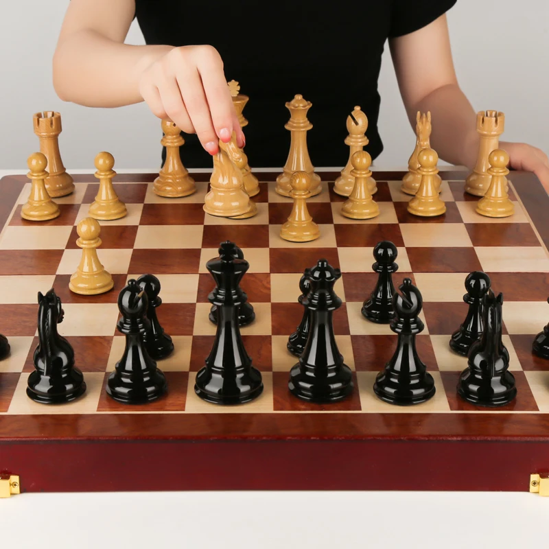 Profissional xadrez topo conjunto oficial medieval retro família jogos  tabuleiro de xadrez luxo madeira tabuleiro de