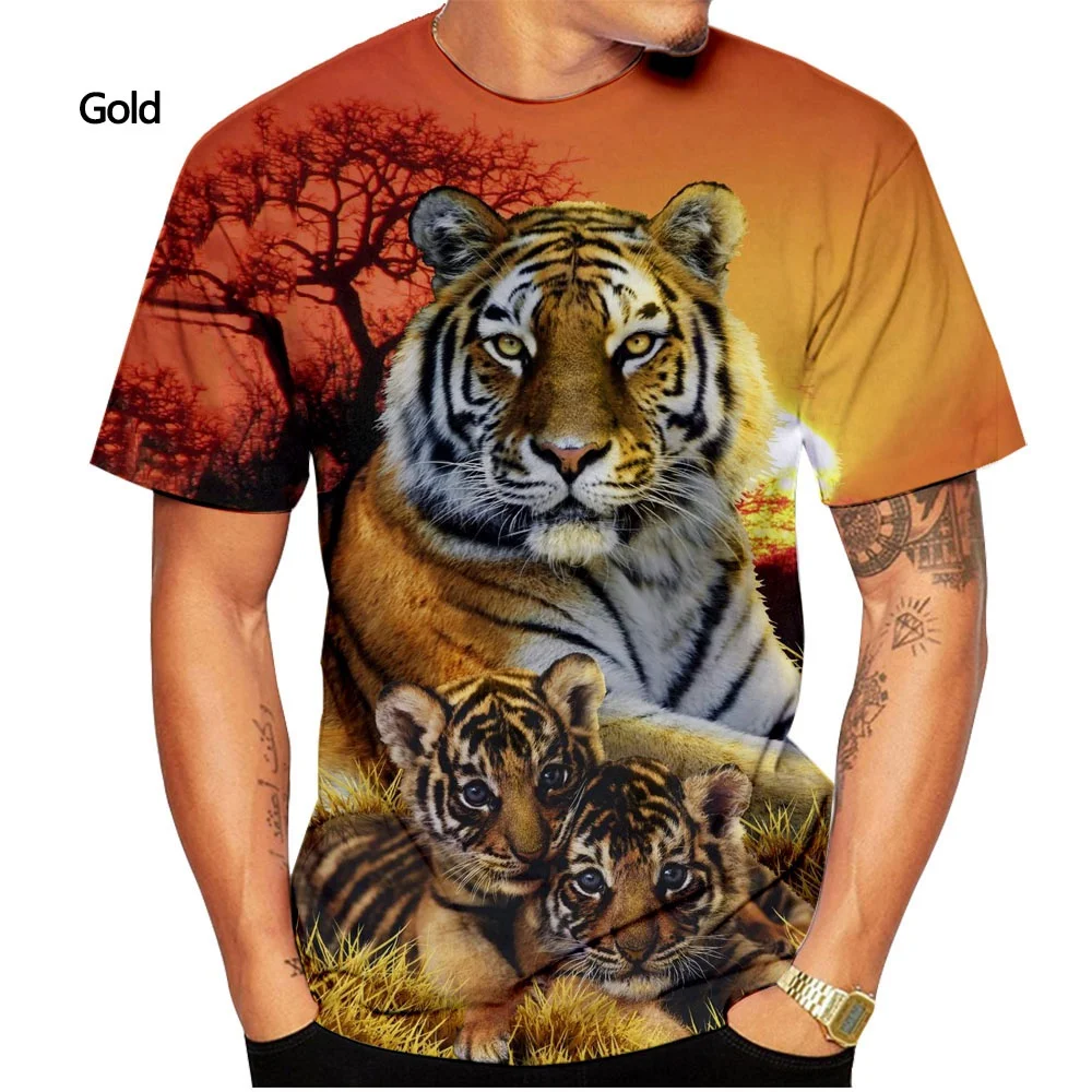 Em promoção! Quente Zoo Em 3d Tigre De Impressão Dos Homens T