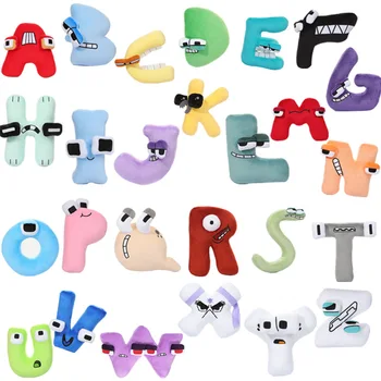 Compra online de Alfabeto lore brinquedos de pelúcia az inglês