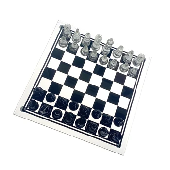 Dobrável Chessbaord Artesanato De Cristal De Luxo Conjunto De Xadrez De  Vidro Anti-quebrado Elegante Peças De Xadrez De Vidro Jogo De Tabuleiro L  Placa 35cm Crianças Brinquedos - Jogos De Xadrez 